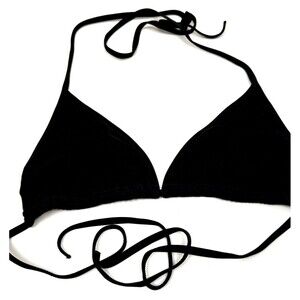 Eidon Black Triangle Bikini Top XL Strappy Halter Swim Minimalist Surfwear Beach